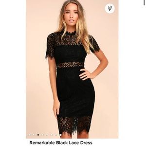 Lulus remarkable black lace dress